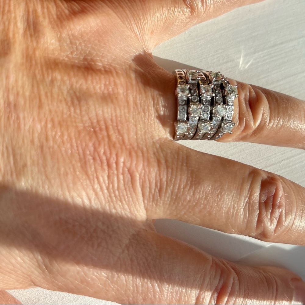 Designer Heirloom Quality 1.5 TCW of full cut diamonds copyrighted© ring 14K WG - Picture 9 of 17